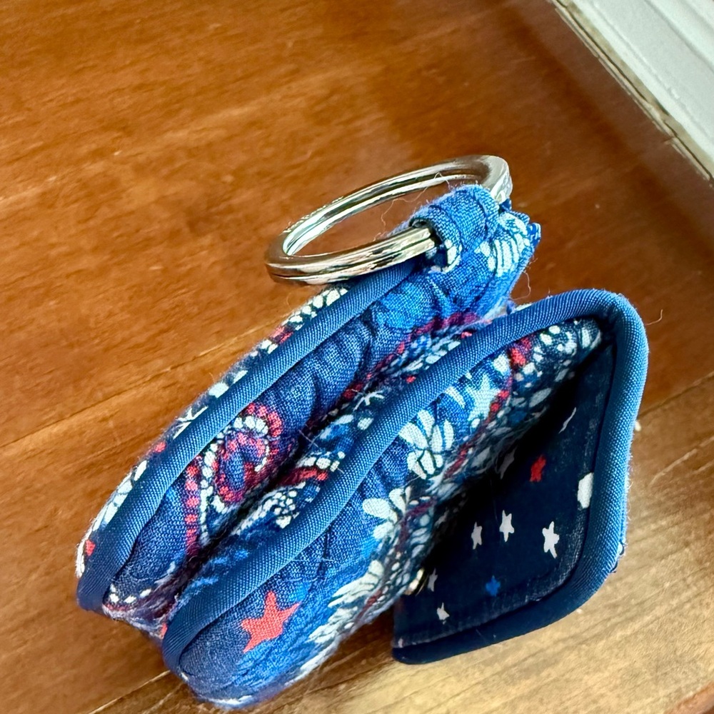 Quilted Navy Floral Stars Coin Purse- Vera Bradley - Picture 4 of 7